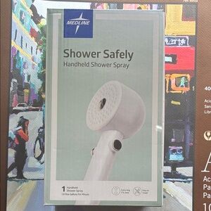 Medline White Shower Safely Handheld Shower Spray